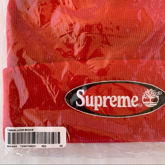 Supreme Other - Supreme x Timberland Beanie in Red CA